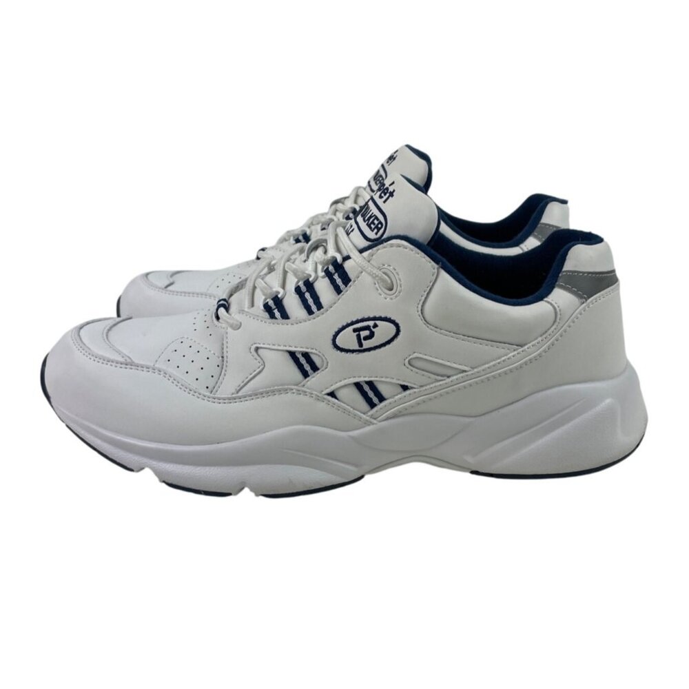 Propet Stability Walker M2034 Men's White/Blue Casual Shoe Sneakers Size 11 W